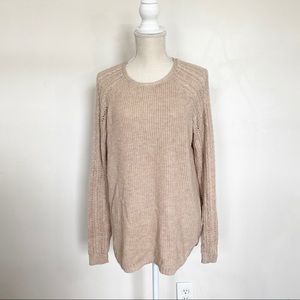 🌿Sonoma Beige Cable Knit Tunic Sweater Size M